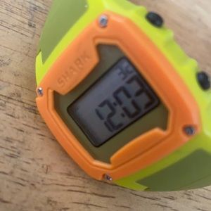 Green, yellow, orange, black shark freestyle digital watch